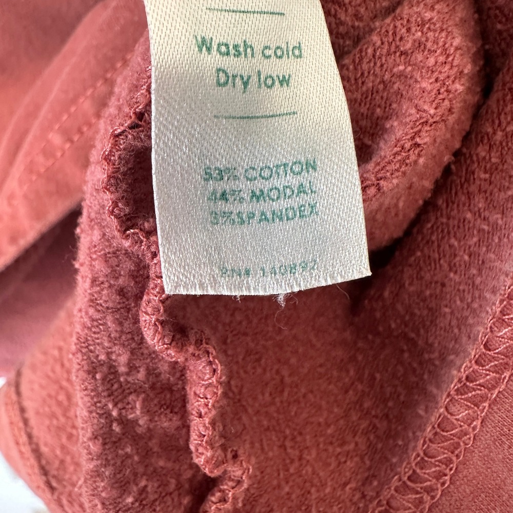 Marine Layer Tate Crop Sweatshirt Red Ochre Muted‎ Comfy Modal Cotton Womens XL - Picture 4 of 5